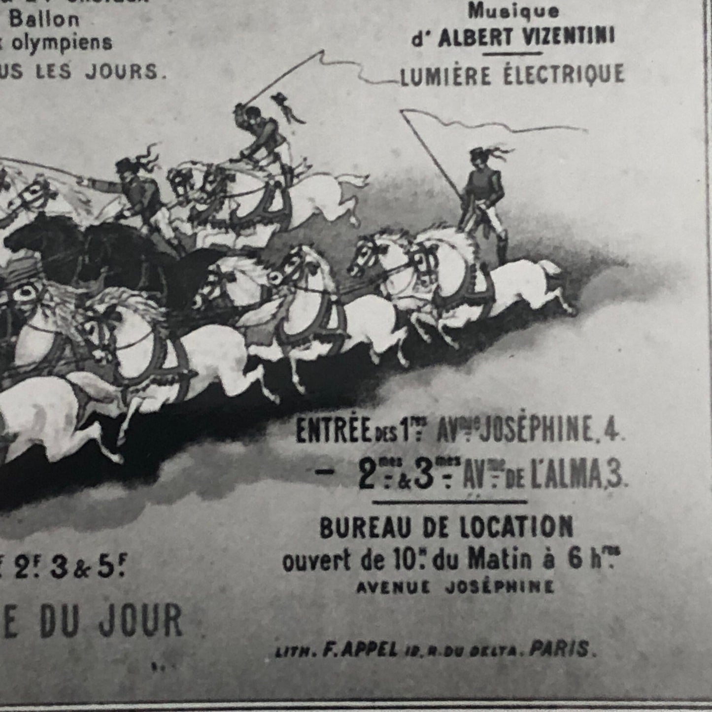 Vintage Photograph of French Circus Poster or Postcard Illustration Photo