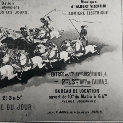 Vintage Photograph of French Circus Poster or Postcard Illustration Photo