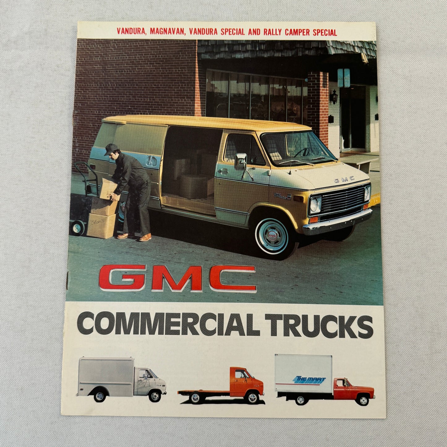 GMC Commercial Truck Van Brochure Vandura Magnavan Rally Camper Vintage Catalog