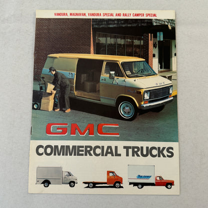 GMC Commercial Truck Van Brochure Vandura Magnavan Rally Camper Vintage Catalog