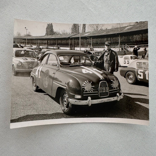 Vintage Saab Racing Car Photo Photograph Print Fiat