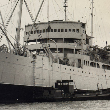 British Navy HM Monarch Telegraph Ship Boat Press Photo Photograph 1957
