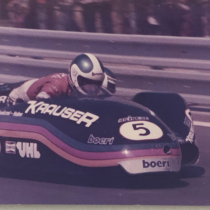 Vintage Motorcycle Racing Photo Photograph Print Germany Sidecar Side Car