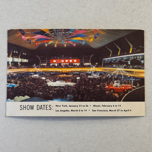 Vintage GM Motorama Postcard Post Card Concept Car Prototype 1954 General Motors