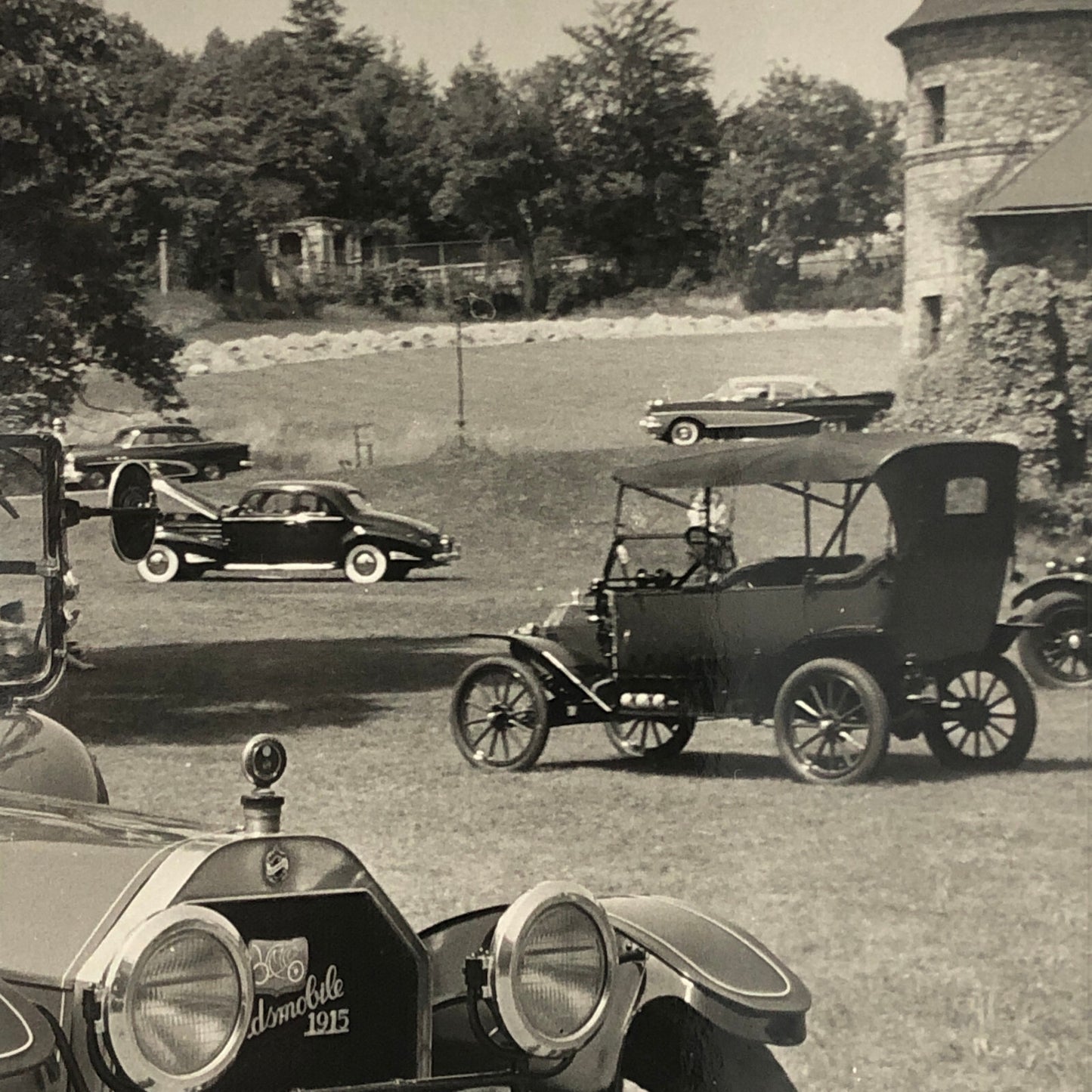 Vintage 1915 Oldsmobile 42 Automobile at 1958 Car Show Photo Photograph Print 