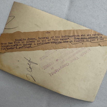 Vintage Press Photo Suffragette General Rosalie Jones March New York Albany 1915