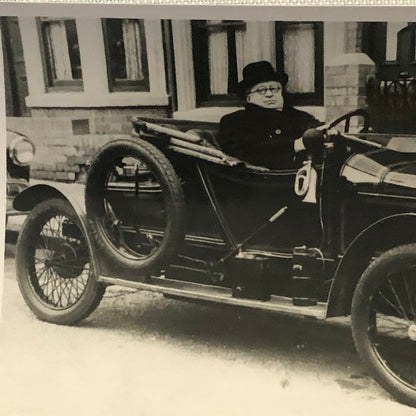 Man in Early Antique Car Automobile Photo Photograph Print 