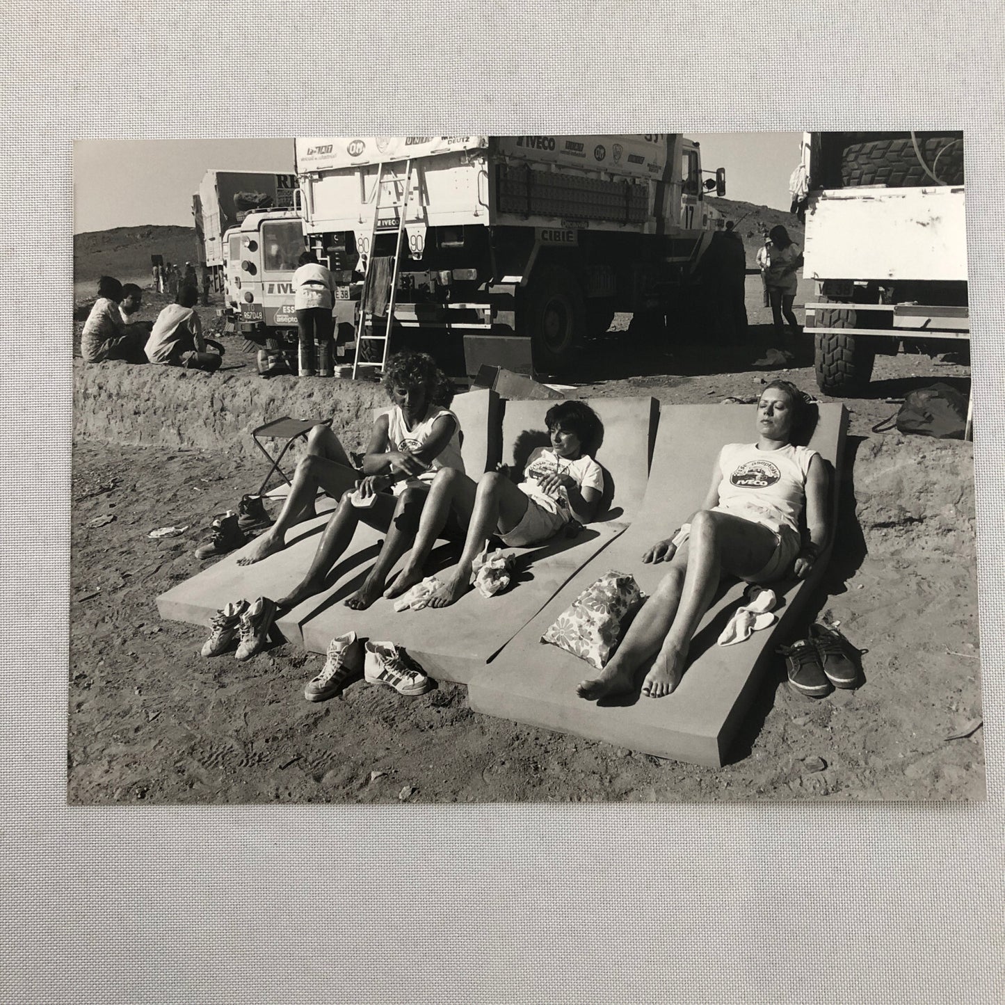 1980 Transafrica Rally Rallye Photo Photograph DPPI Truck Participants Resting