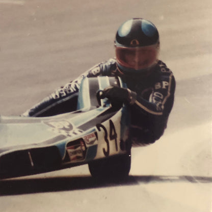 Vintage Motorcycle Racing Photo Photograph Print Germany Sidecar Side Car