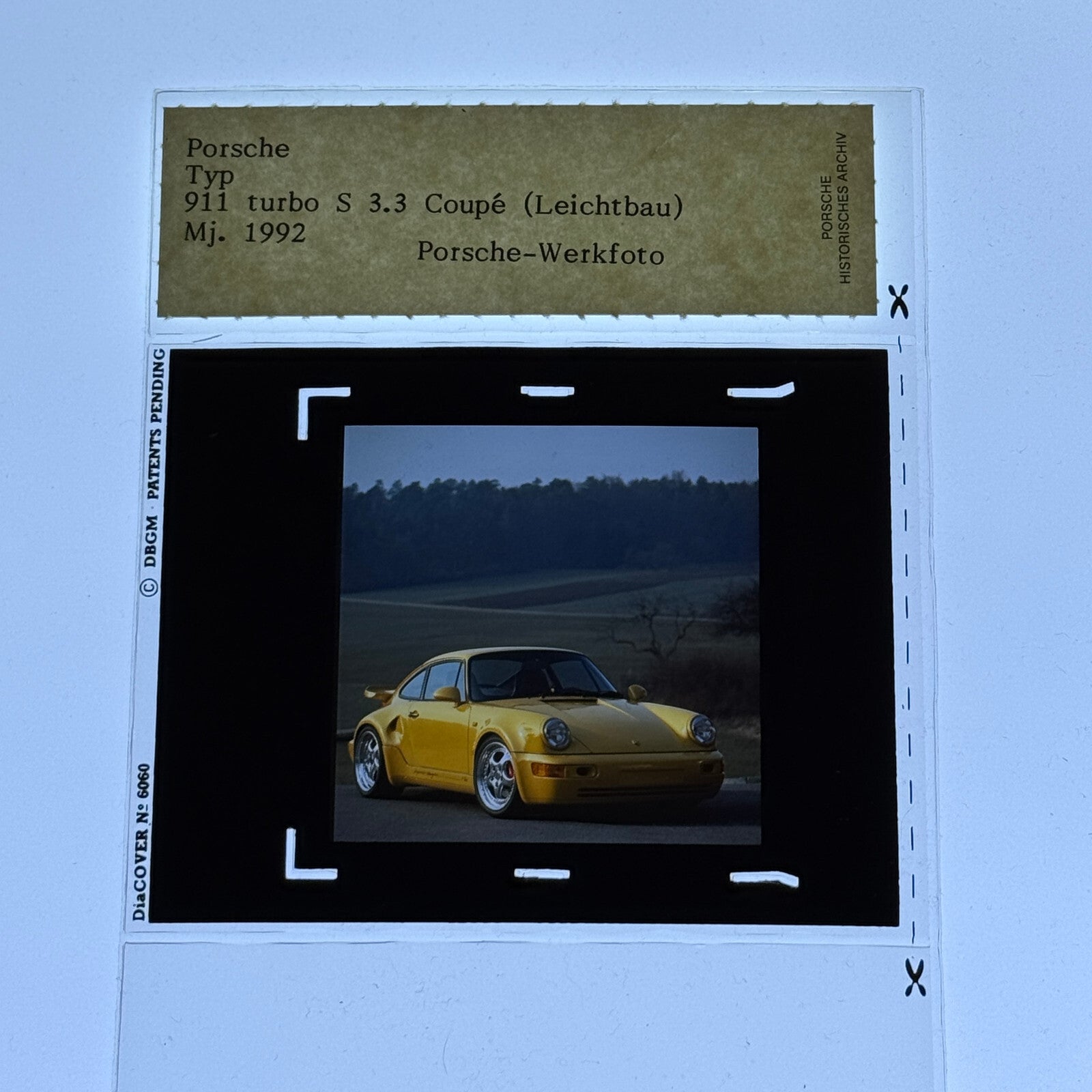 1992 Porsche 911 Turbo S 3.3 Coupe Leichtbau Film Photo Slide Transparency