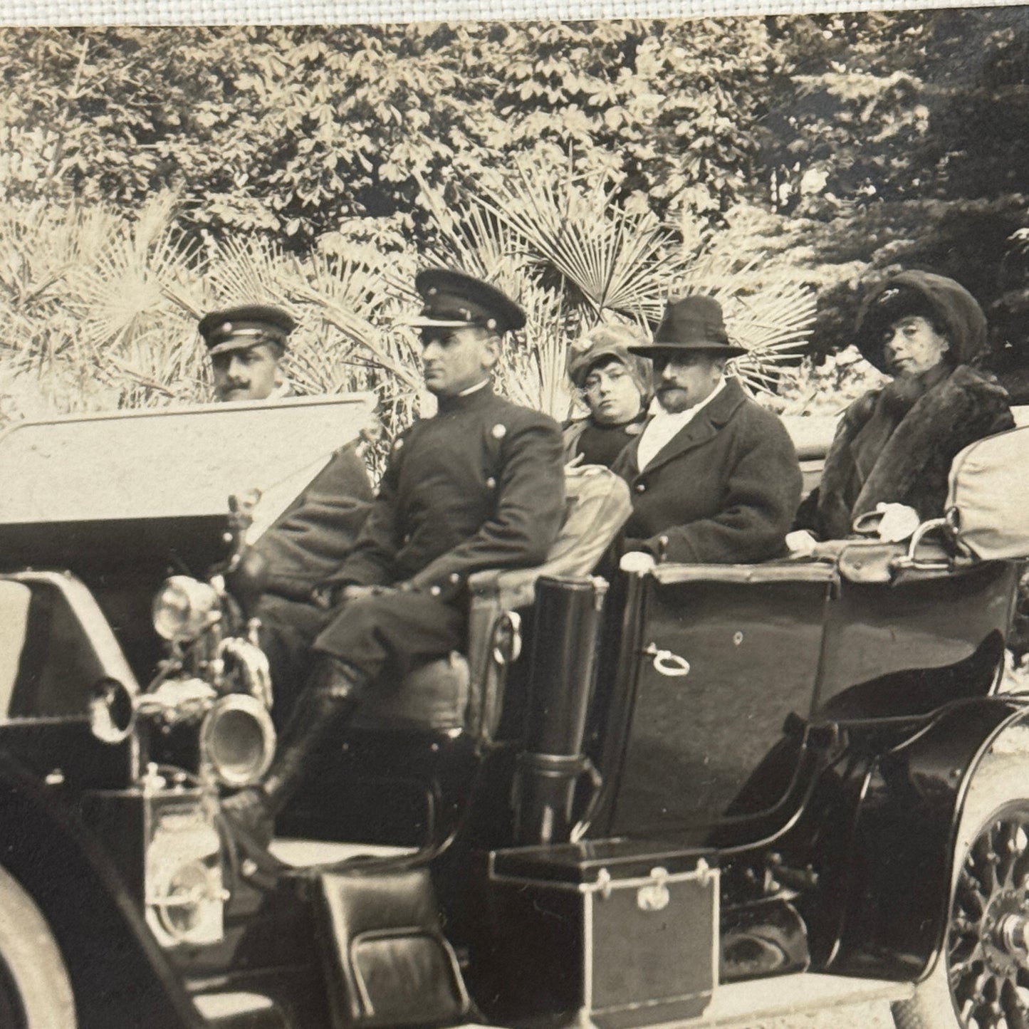 Antique Car Automobile People Italian Real Photo Postcard RPPC Photograph