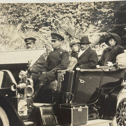 Antique Car Automobile People Italian Real Photo Postcard RPPC Photograph