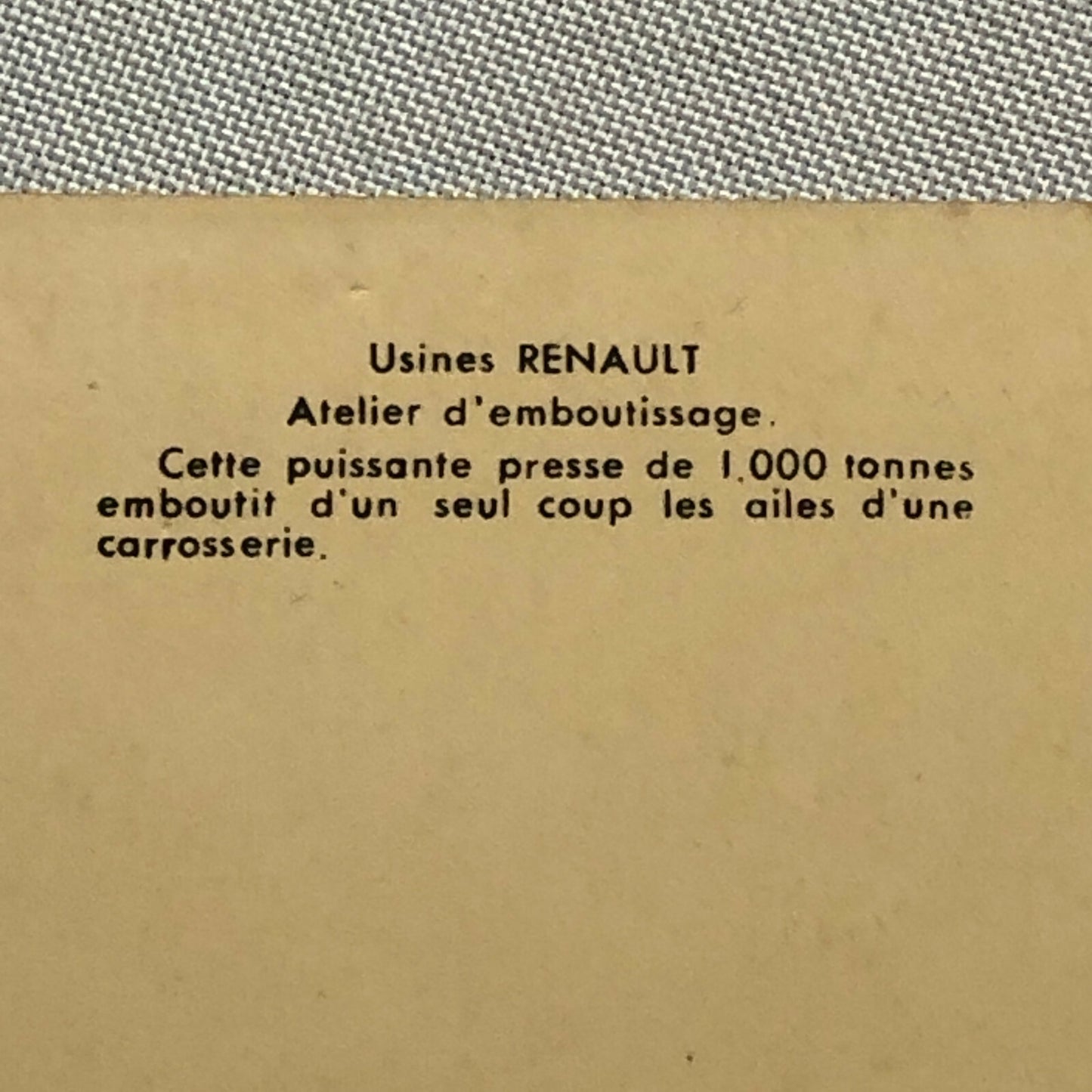 Antique Postcard Post Card Renault Car Factory Plant Machinery 