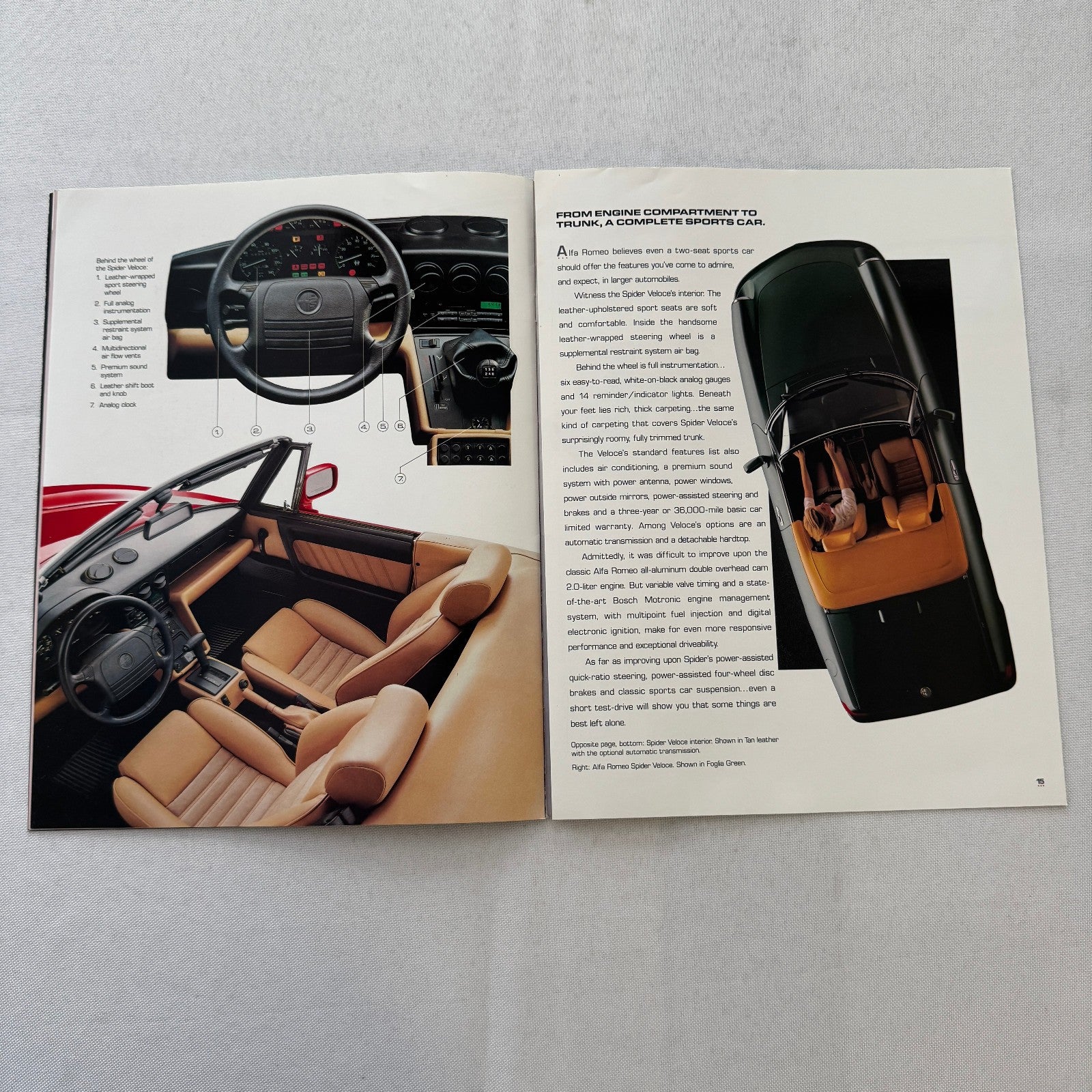 Alfa Romeo 164 and Spider Car Sales Brochure Catalog 1990 1991