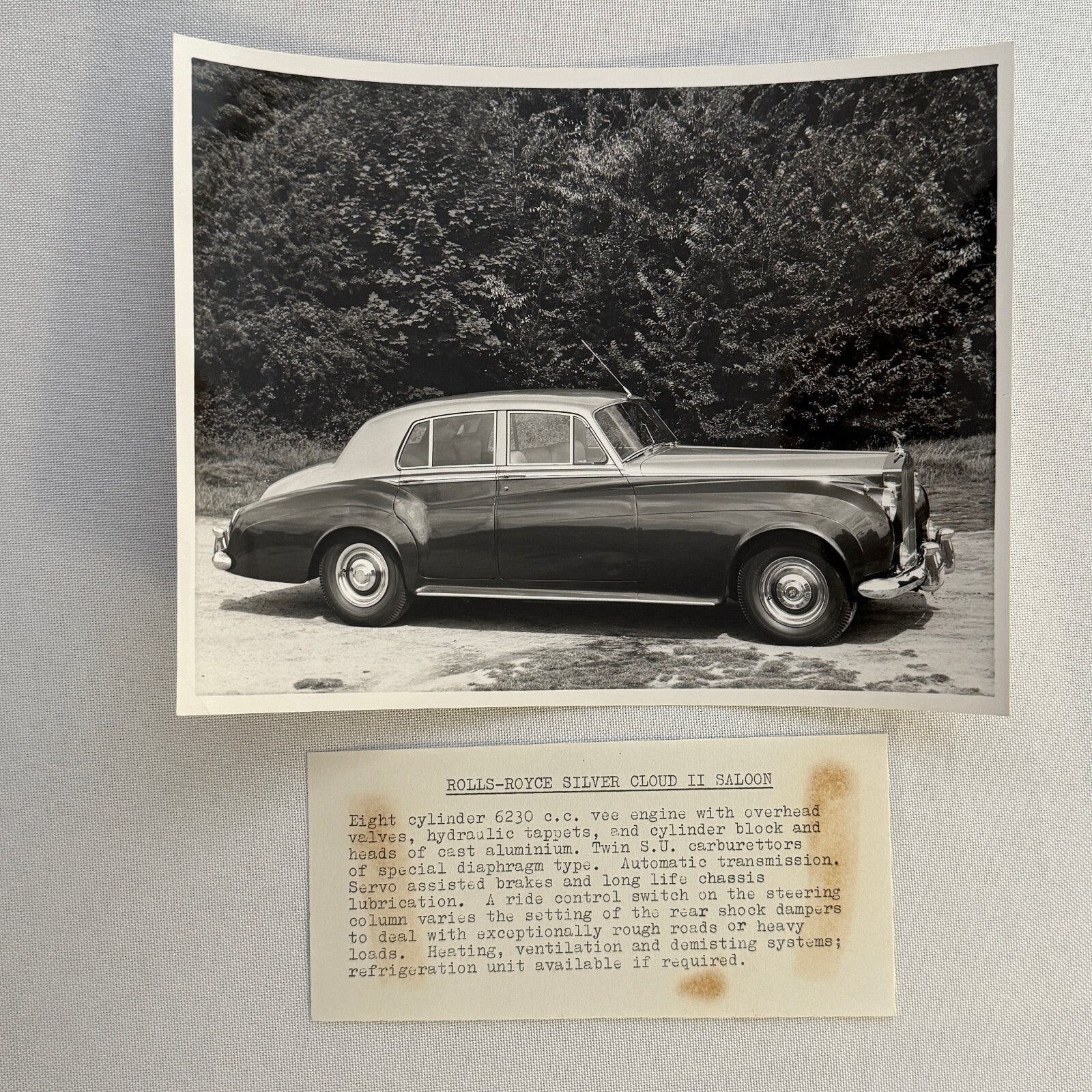 Rolls Royce Silver Cloud II Saloon Car Factory Press Photo Photograph Print