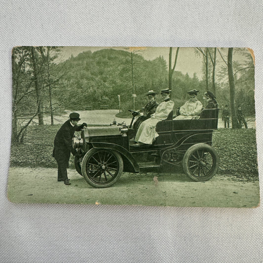 Vintage Car Automobile Postcard Post Card Women Motorists