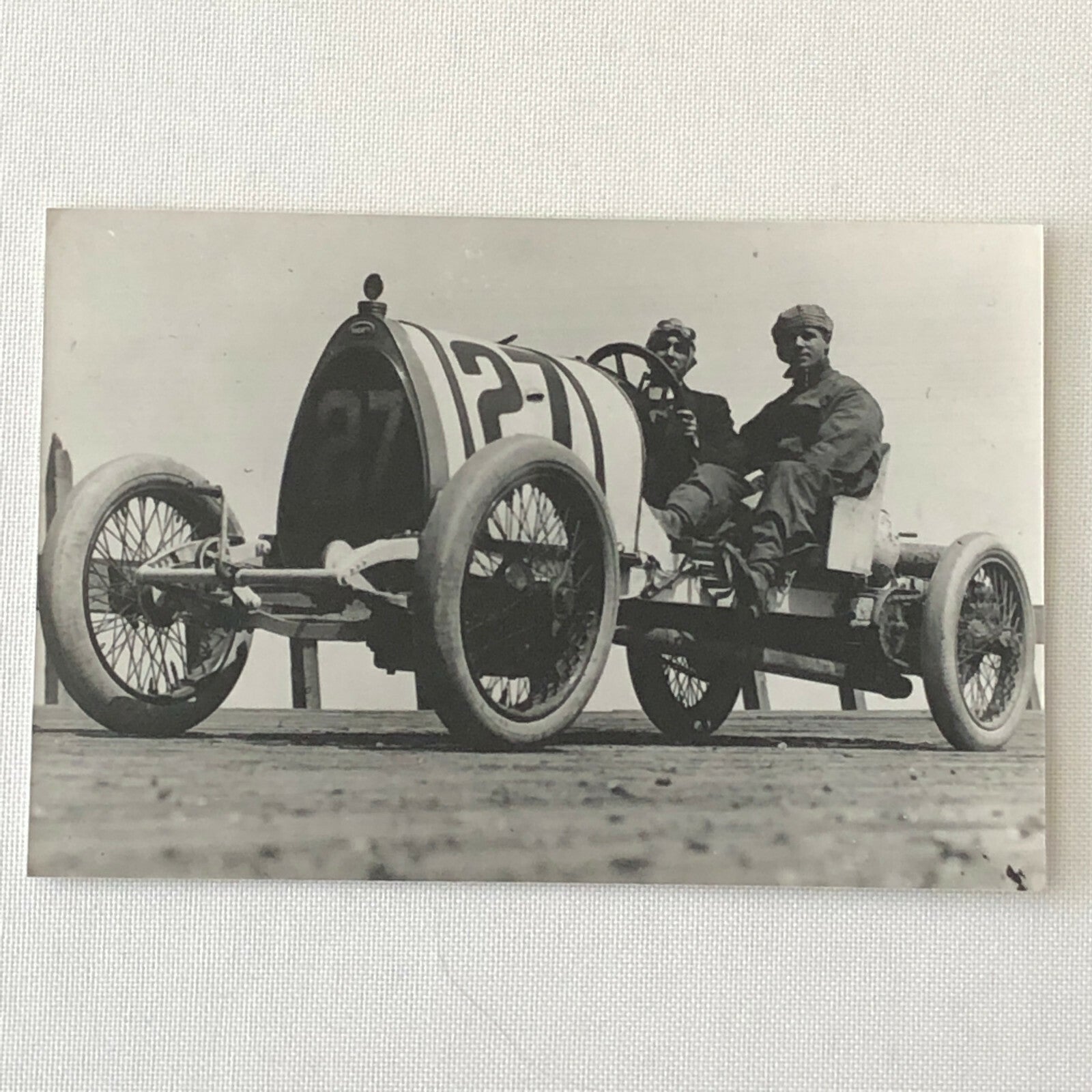 Vintage Bugatti Racing Car Photo Photograph - Modern Print 