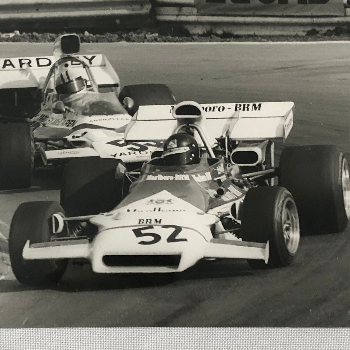 Vintage Racing Photo Photograph Peter Gethin BRM McLaren Denny Hulme 1972