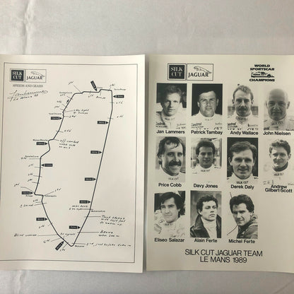 1989 Jaguar Silk Cut Racing Car Team Press Kit Photos + FRENCH LANGUAGE