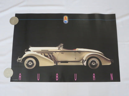 Poster Auburn Speedster Car Automotive Art Classics Unlimited Vintage 1986