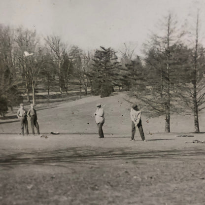 Antique Glass Plate Lantern Slide Photo Golf Golfers Golfing Golf Course