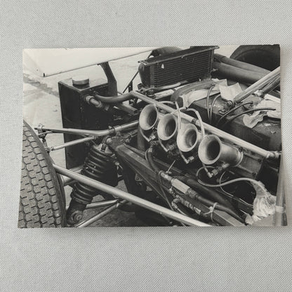Vintage Racing Car Engine Photo Photograph Eugen Beck Photographer Stamp