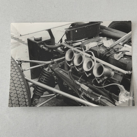 Vintage Racing Car Engine Photo Photograph Eugen Beck Photographer Stamp