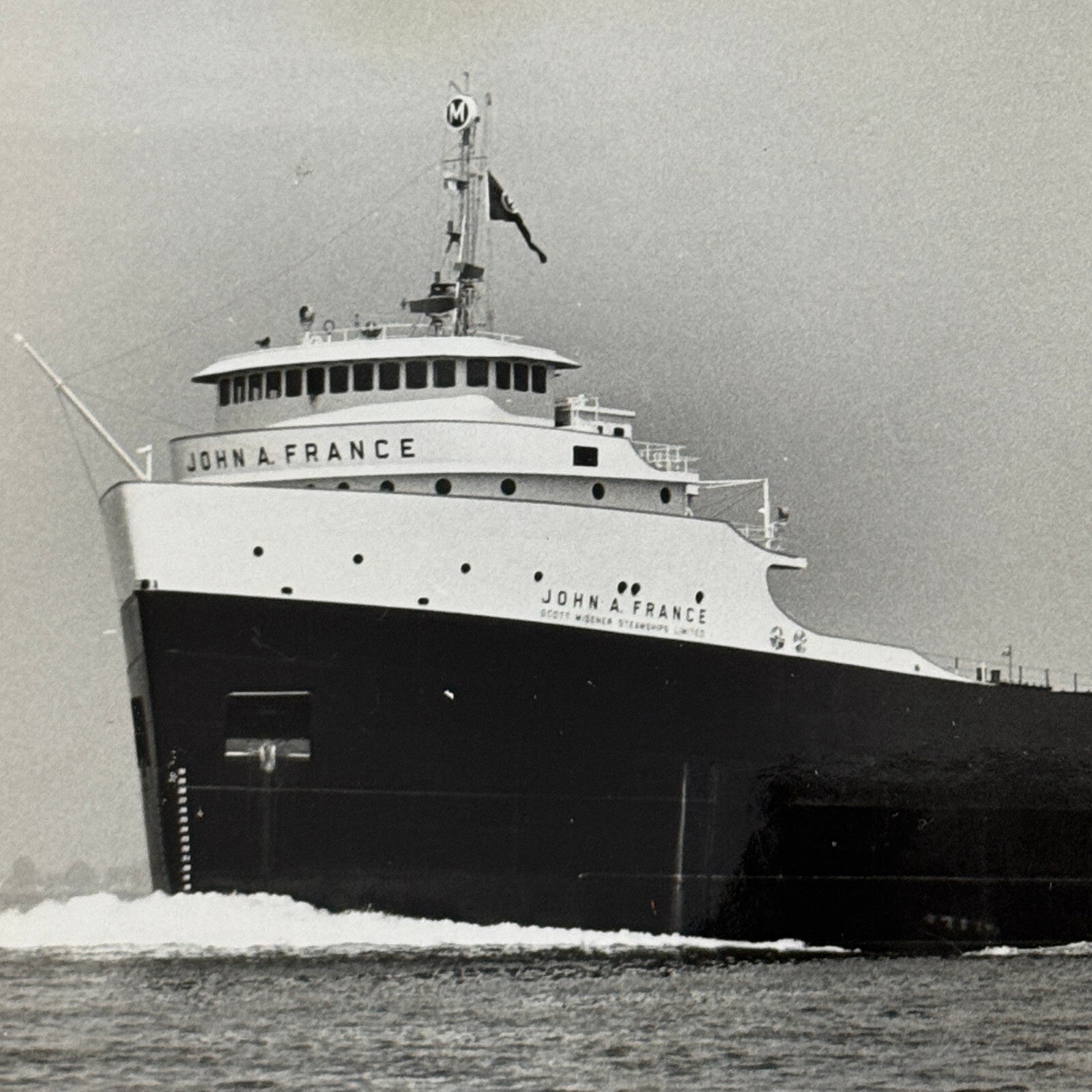 Vintage Ship Boat Press Photo Photograph Print John A France Montreal Star