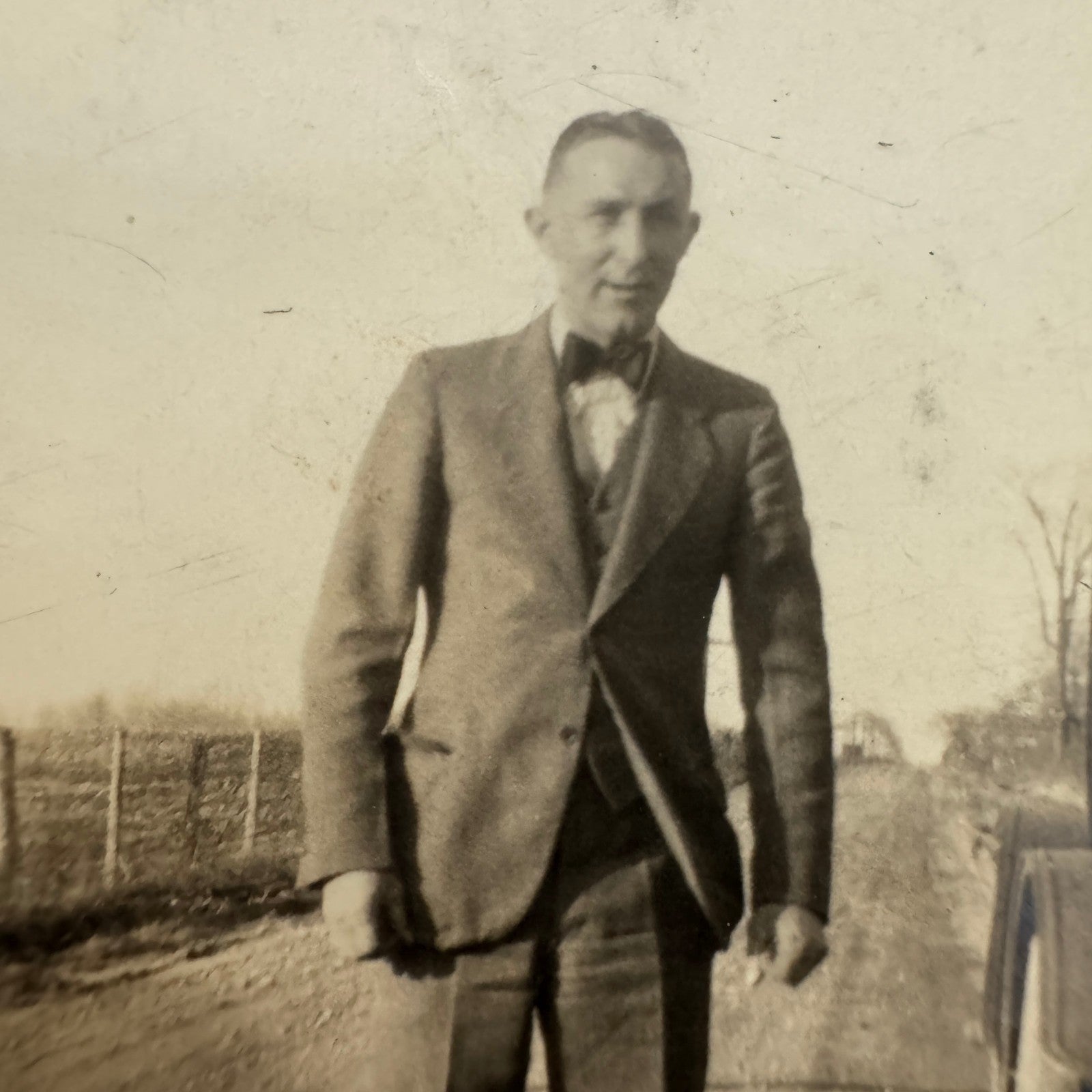 Vintage Car Automobile Photo Photograph Print Snapshot Man