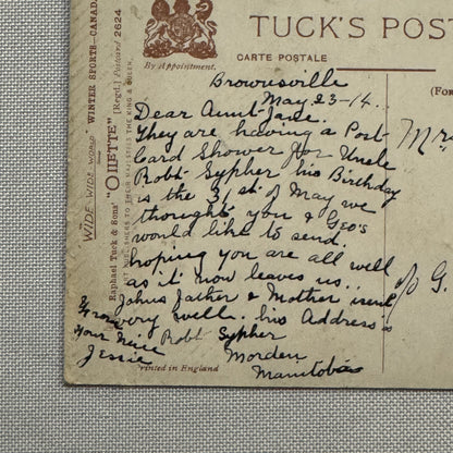 Tucks Postcard High Jump Skiing Antique Vintage Gilette