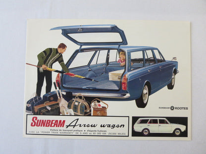 1960s Sunbeam Arrow Wagon Sales Brochure Catalog FRENCH Chrysler Rootes 