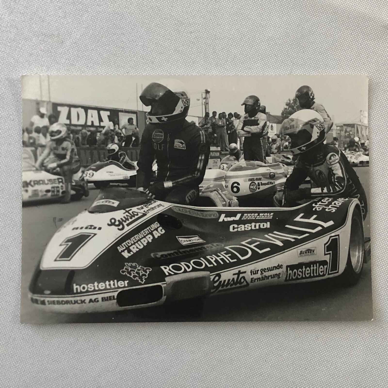 Vintage Motorcycle Racing Photo Photograph Print Germany Sidecar Side Car