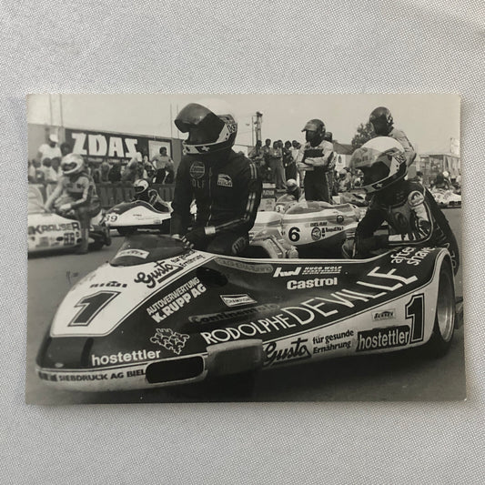 Vintage Motorcycle Racing Photo Photograph Print Germany Sidecar Side Car