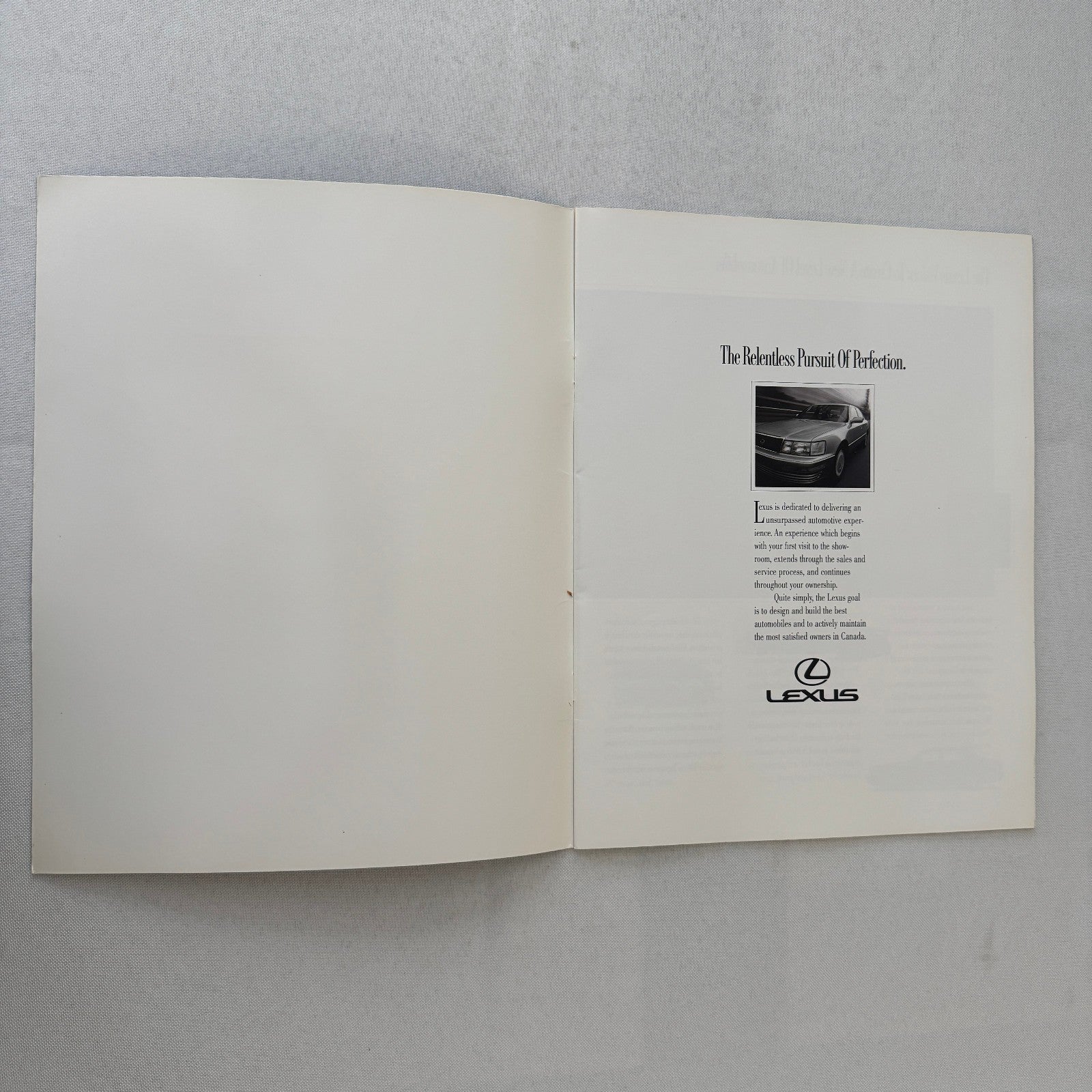 Lexus LS400 Car Sales Brochure Catalog Advertising Canadian Lexus LS 400 Vintage