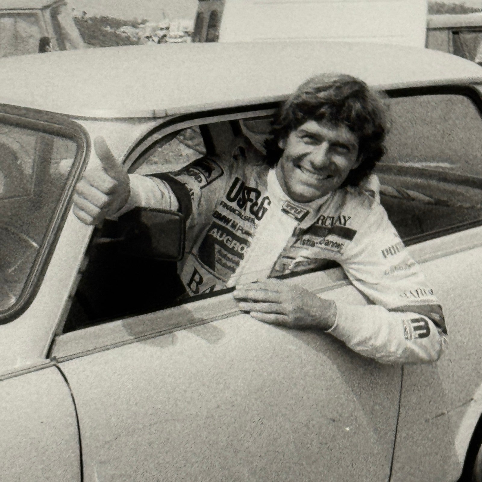 Racing Driver Christian Danner in Trabant Car Photo Photograph Print