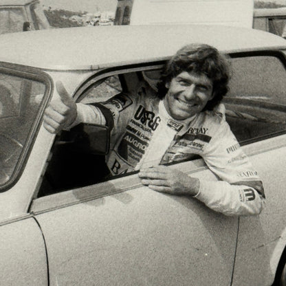 Racing Driver Christian Danner in Trabant Car Photo Photograph Print