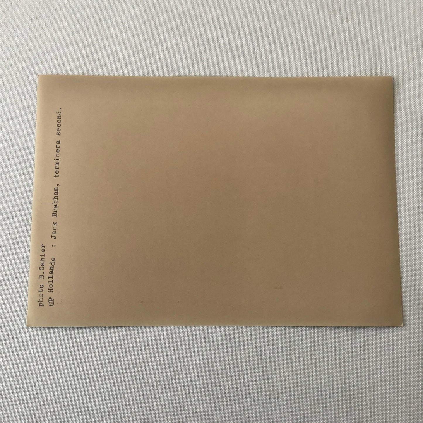 Vintage Racing Photo Photograph Jack Brabham in Car Bernard Cahier 