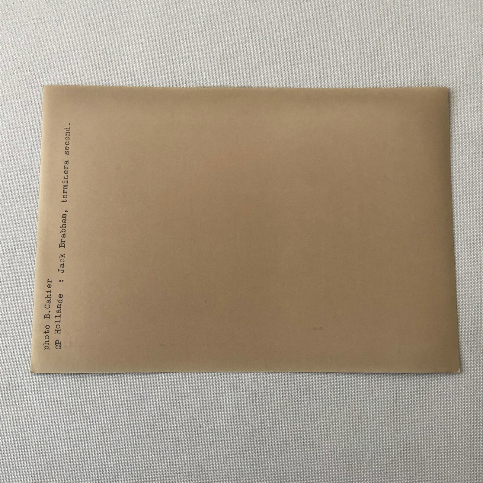 Vintage Racing Photo Photograph Jack Brabham in Car Bernard Cahier 