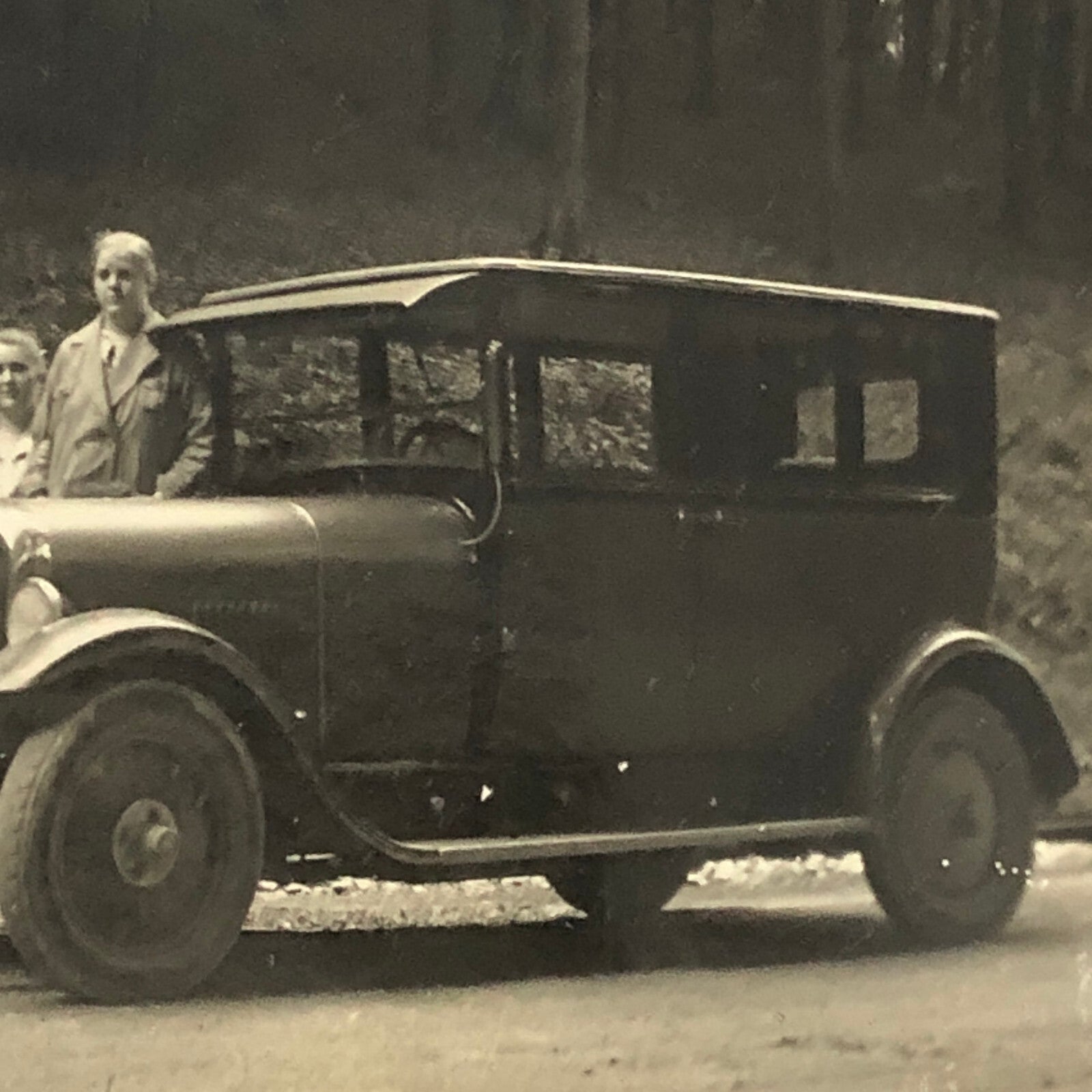 Vintage Photo Photograph People with Car Automobile People  - Tag AL22SM2