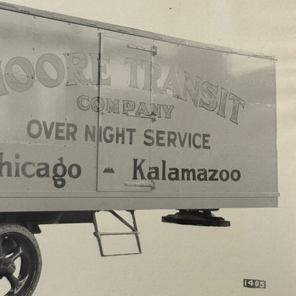 Antique Vintage Truck Trailer Factory Photo Photograph Moore Transit Company