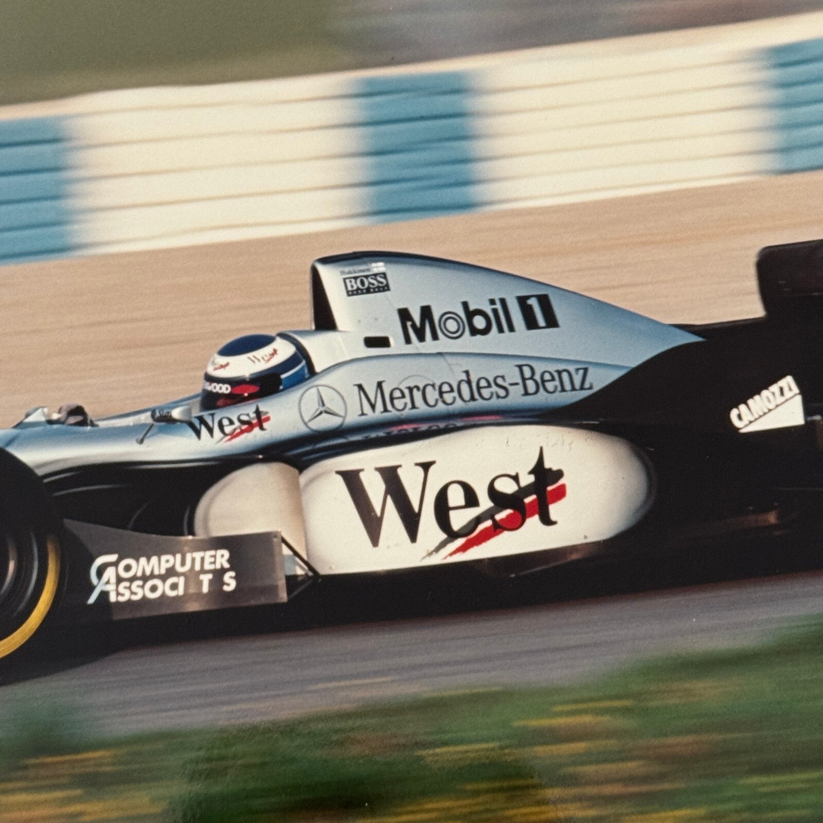 Mika Hakkinen Marlboro McLaren Mercedes Racing Driver Photo Photograph 1997