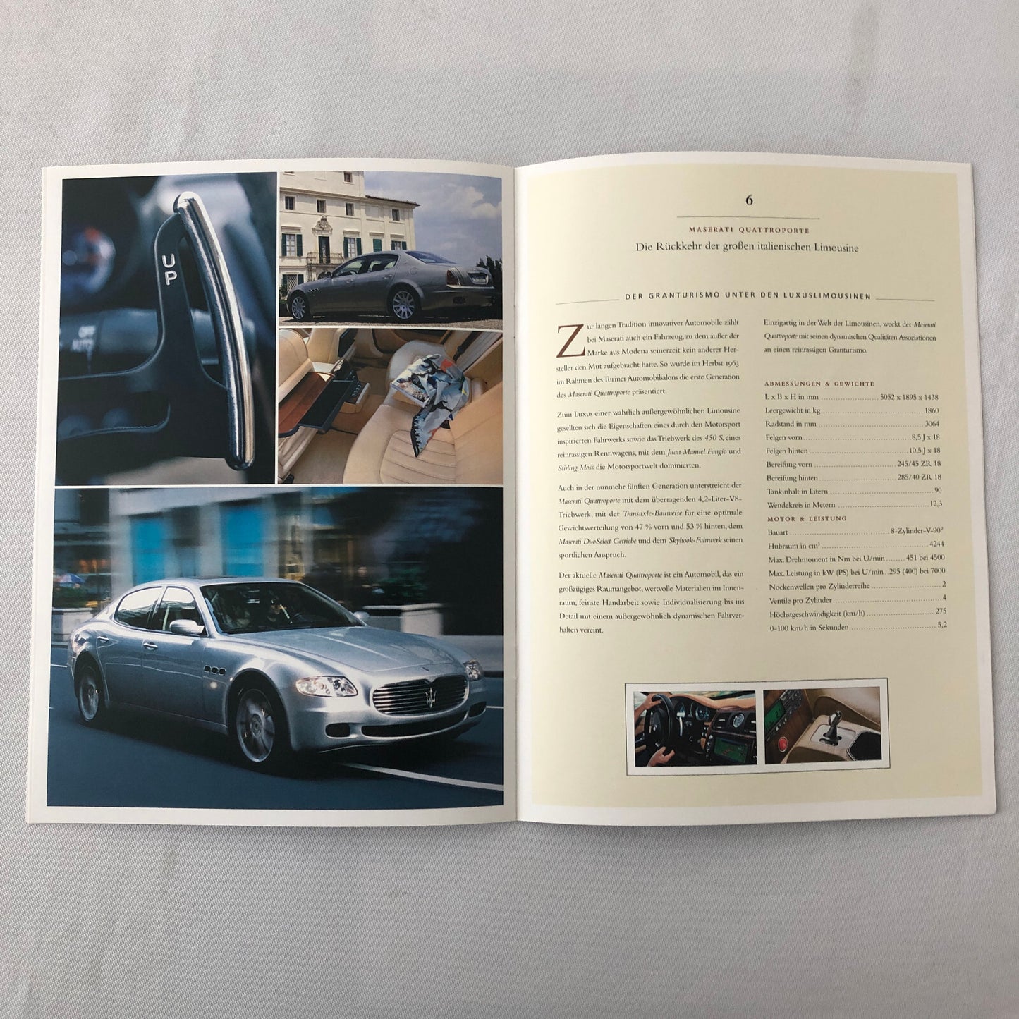 2014 Maserati Sales Brochure GT Cambiocorsa Gransport Quattroporte GERMAN TEXT 