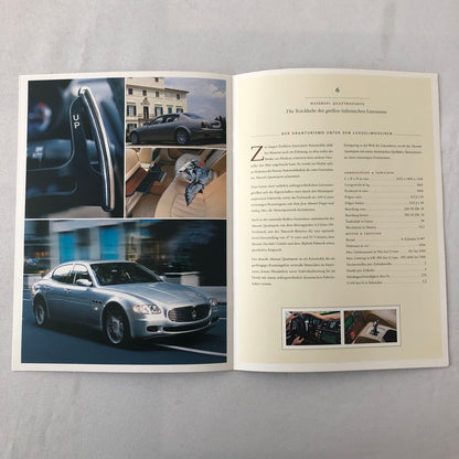 2014 Maserati Sales Brochure GT Cambiocorsa Gransport Quattroporte GERMAN TEXT 
