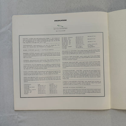 Jaguar XJ-S V12 Car Sales Brochure Catalog Advertising Coupe Convertible