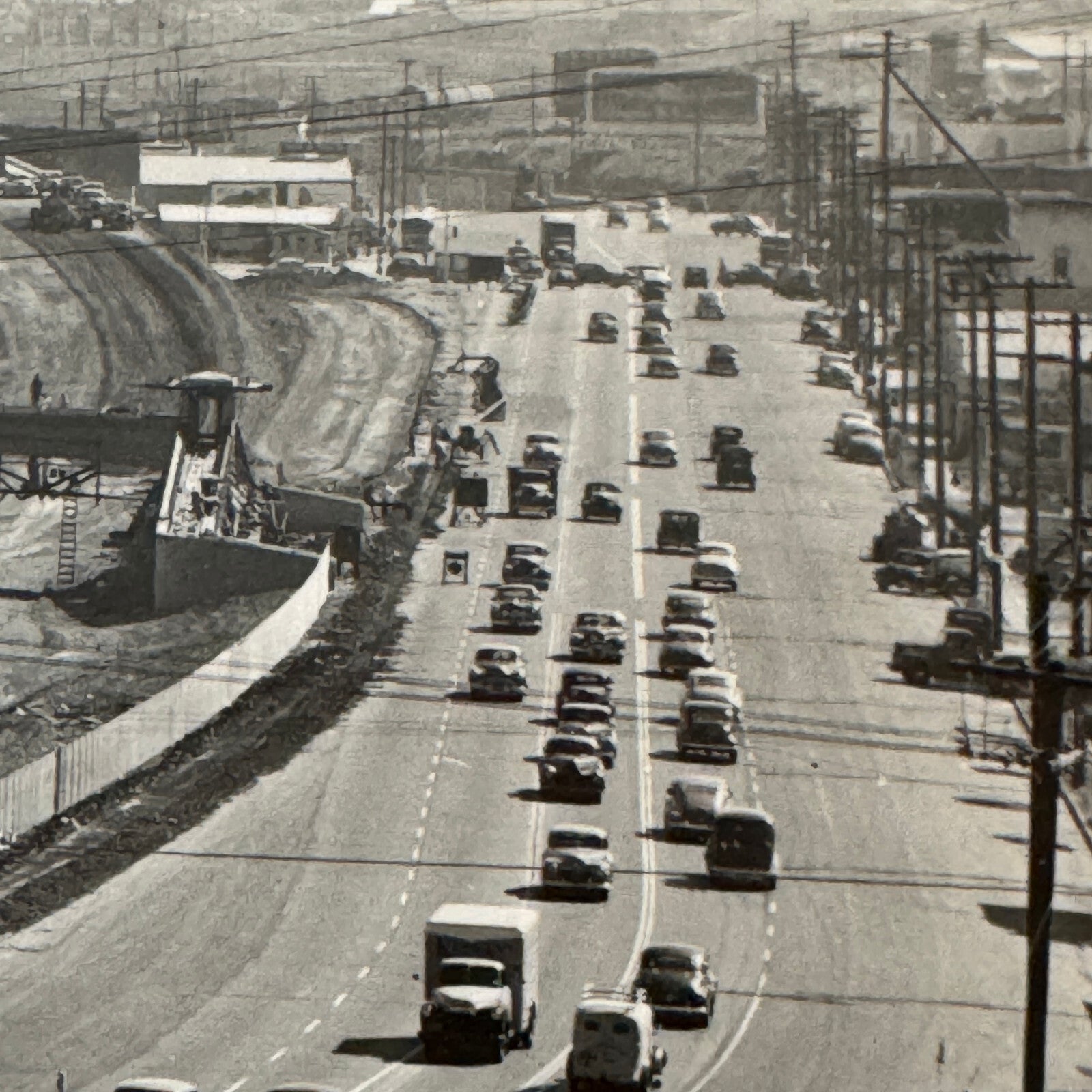 Vintage Cars on California Highway Photo Photograph Print Associated Press