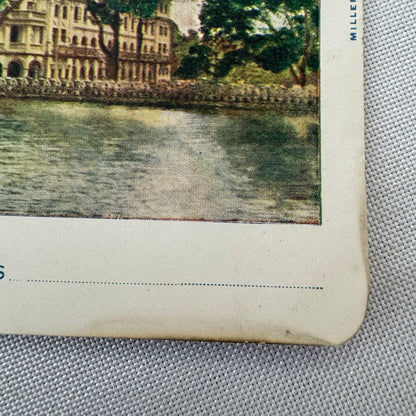 Vintage Hotel Travel Luggage Label Queen's Hotel Kandy Ceylon Sri Lanka