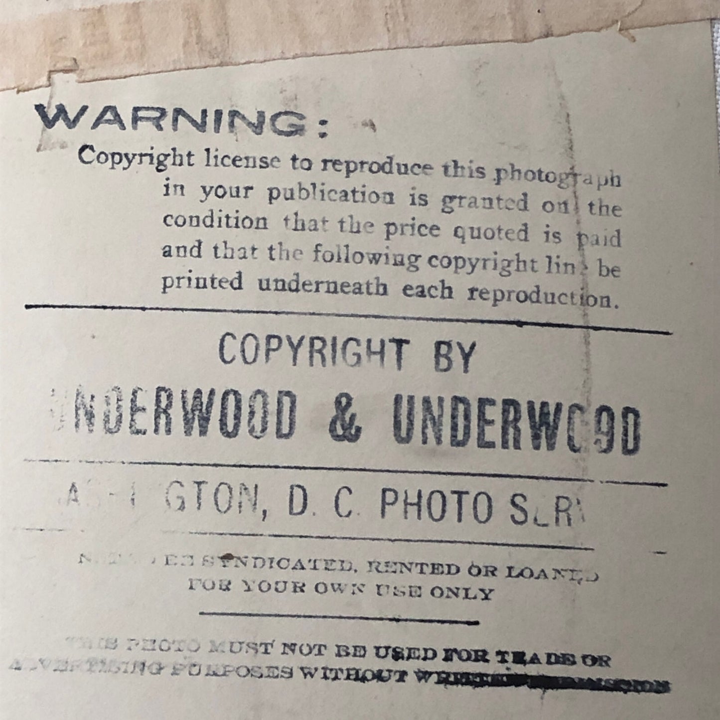 Press Photo Photograph 1922 Knickerbocker Theater Collapse Underwood & Underwood