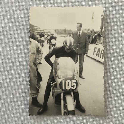 Vintage Motorcycle Racing Photo photograph Snapshot Germany