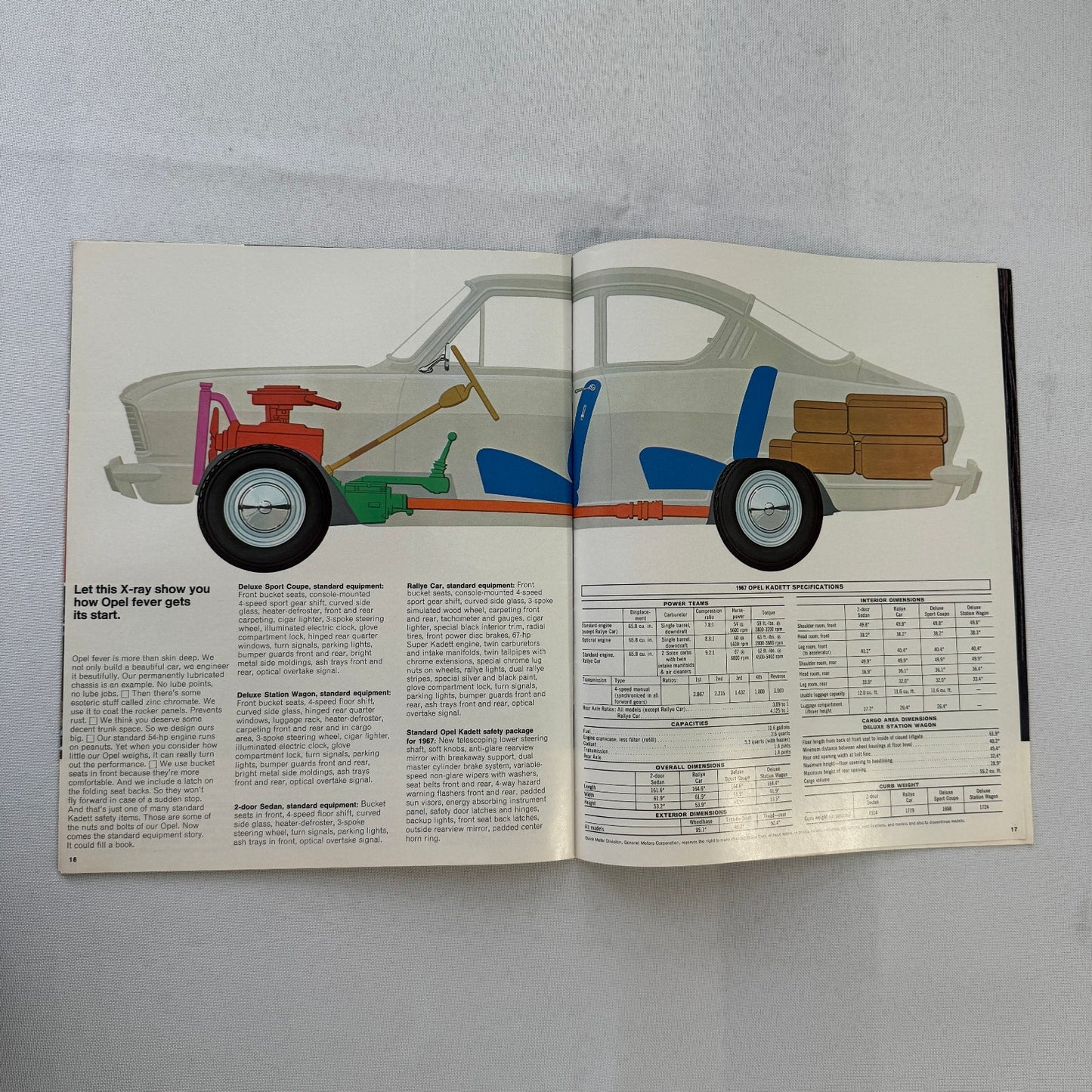 1967 Buick Opel Kadett Car Sales Brochure Catalog Advertising