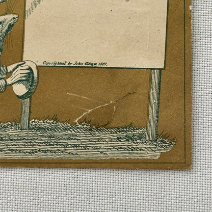 Victorian Trade Card Antique Cat Mouse John Gibson 1881